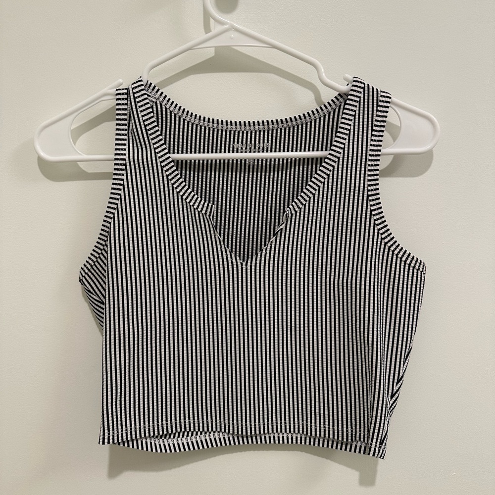 Year of Ours striped cropped athletic tank top